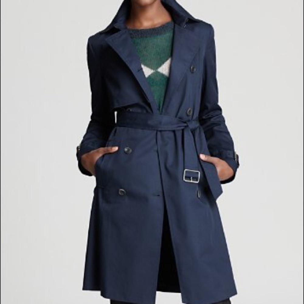 THEORY NAVY BLUE TRENCH COAT BRAND NEW WITH TAGS